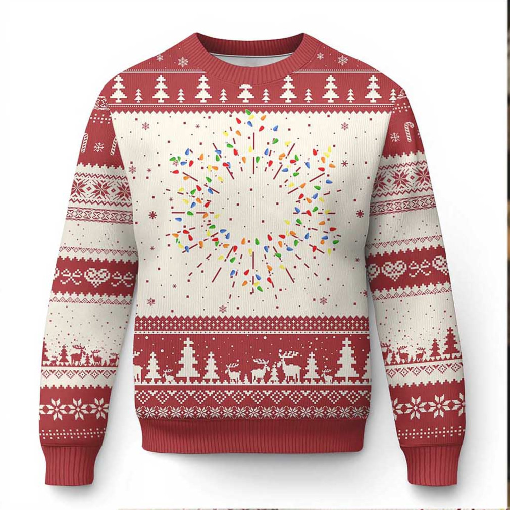 Christmas Religious Happy Chrismukkah Ugly Christmas Sweater Lights Star of David Christmas Religious Happy Chrismukkah Ugly Christmas Sweater Lights Star of David