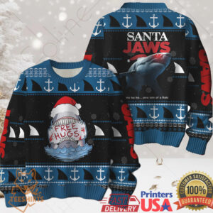 Christmas Shark Santa Jaws Ugly Christmas Sweater