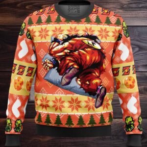 Christmas Yamcha Death Pose Dragon Ball Z Ugly Christmas Sweater