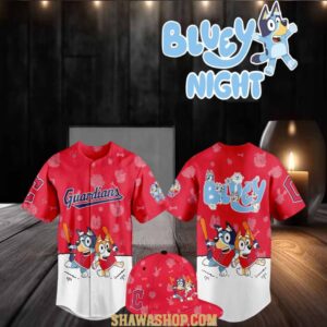 Cleveland Guardians 2025 Bluey MLB Game Night Christmas Baseball Jersey