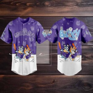Colorado Rockies 2025 Bluey MLB Game Night Christmas Baseball Jersey