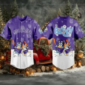 Colorado Rockies 2025 Bluey MLB Game Night Christmas Baseball Jersey