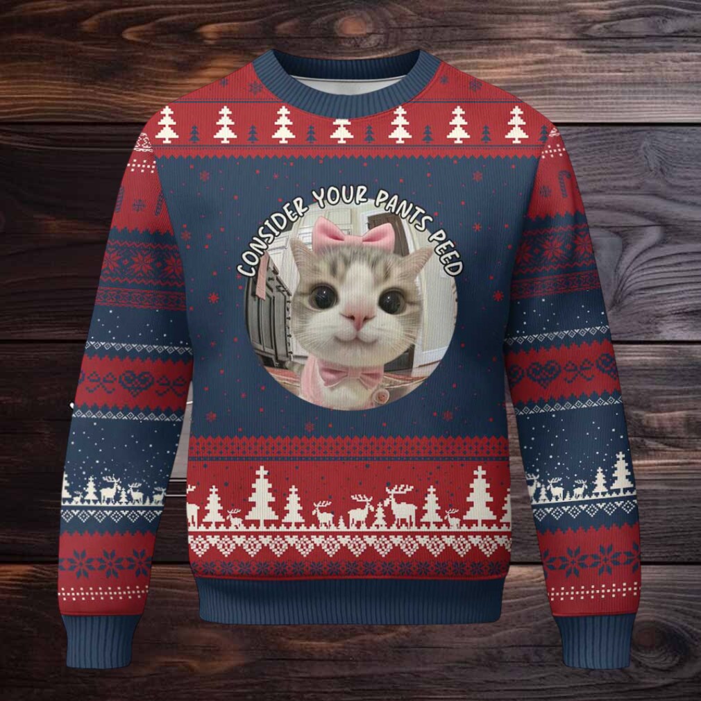 Consider Your Pants Peed Ugly Christmas Sweater Funny Cat Meme Saying Consider Your Pants Peed Ugly Christmas Sweater Funny Cat Meme Saying