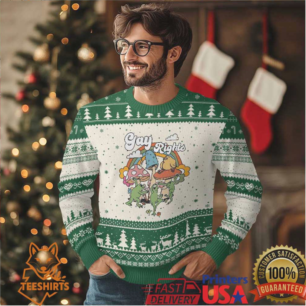 Cottagecore Dancing Frogs Ugly Christmas Sweater Say Gay Rainbow LGBT Pride Month Cottagecore Dancing Frogs Ugly Christmas Sweater Say Gay Rainbow LGBT Pride Month