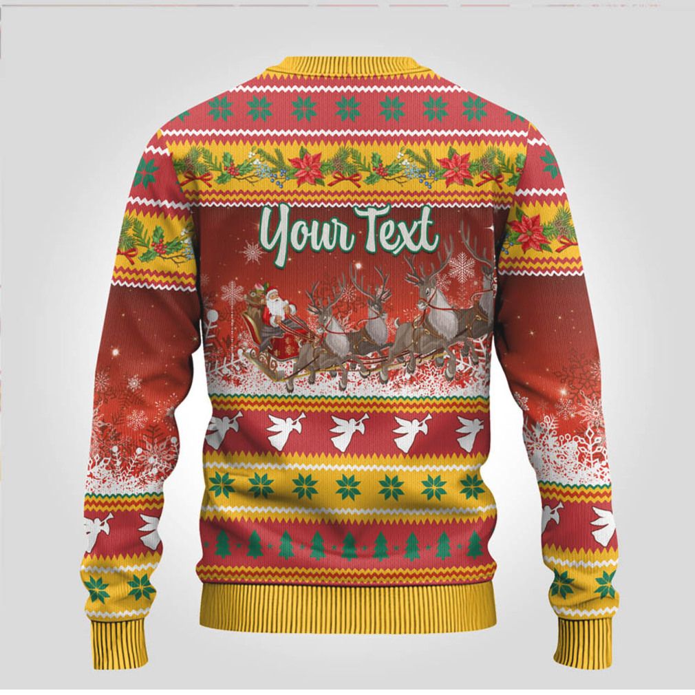 Custom Lithuania Christmas Ugly Christmas Sweater Lietuva Santa Claus With Reindeer Custom Lithuania Christmas Ugly Christmas Sweater Lietuva Santa Claus With Reindeer