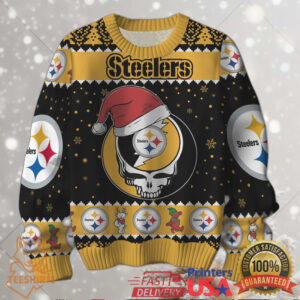 Custom Name And Number NFL Pittsburgh Steelers Football Christmas Ugly Sweater