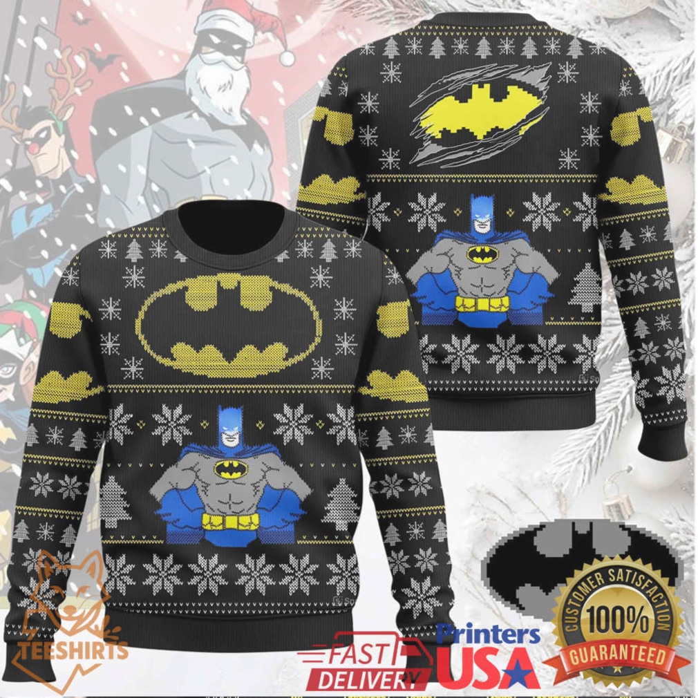DC Comics Batman Bat Signal Ugly Christmas Sweater DC Comics Batman Bat Signal Ugly Christmas Sweater