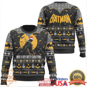 DC Comics Batman Men's Batman Bat Signal Ugly Christmas Sweater