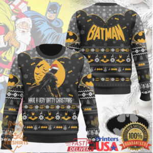 DC Comics Batman Men's Batman Bat Signal Ugly Christmas Sweater
