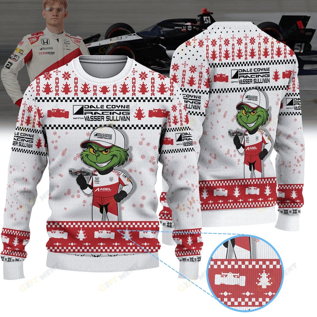 Dale Coyne Racing Jacob Abel IndyCar × Grinch Ugly Christmas Sweater Dale Coyne Racing Jacob Abel IndyCar × Grinch Ugly Christmas Sweater