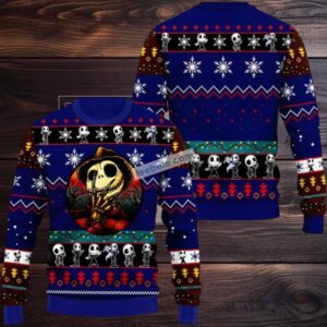 Dallas Cowboys Jack Skellington Ugly Christmas Sweater Big And Tall Blue Dallas Cowboys Jack Skellington Ugly Christmas Sweater Big And Tall Blue