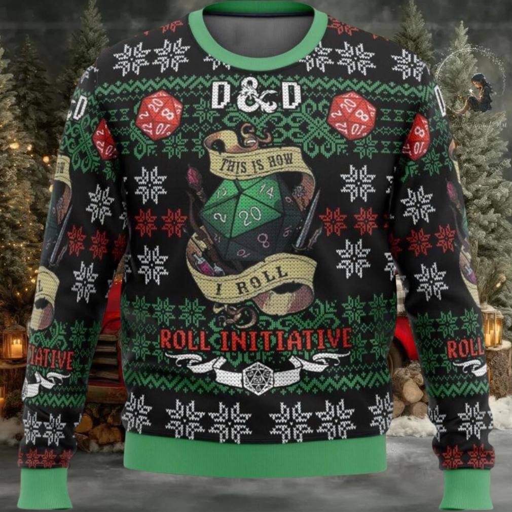 Dnd Roll Initiative Ugly Christmas Sweater Dnd Roll Initiative Ugly Christmas Sweater