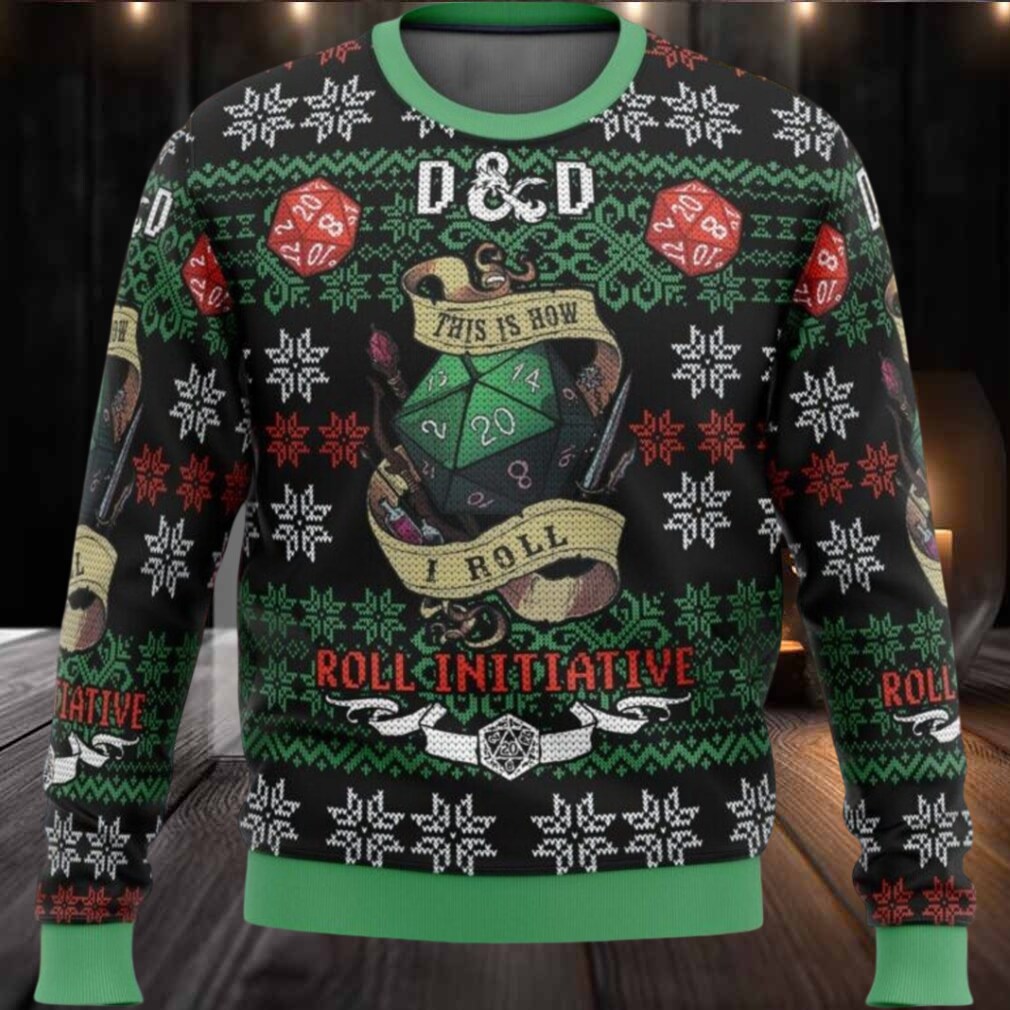 Dnd Roll Initiative Ugly Christmas Sweater Dnd Roll Initiative Ugly Christmas Sweater