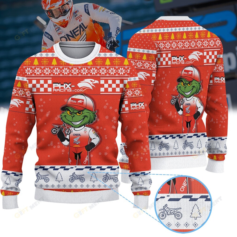 Dylan Ferrandis Phoenix Racing Factory Connection Honda × Grinch Ugly Christmas Sweater Dylan Ferrandis Phoenix Racing Factory Connection Honda × Grinch Ugly Christmas Sweater