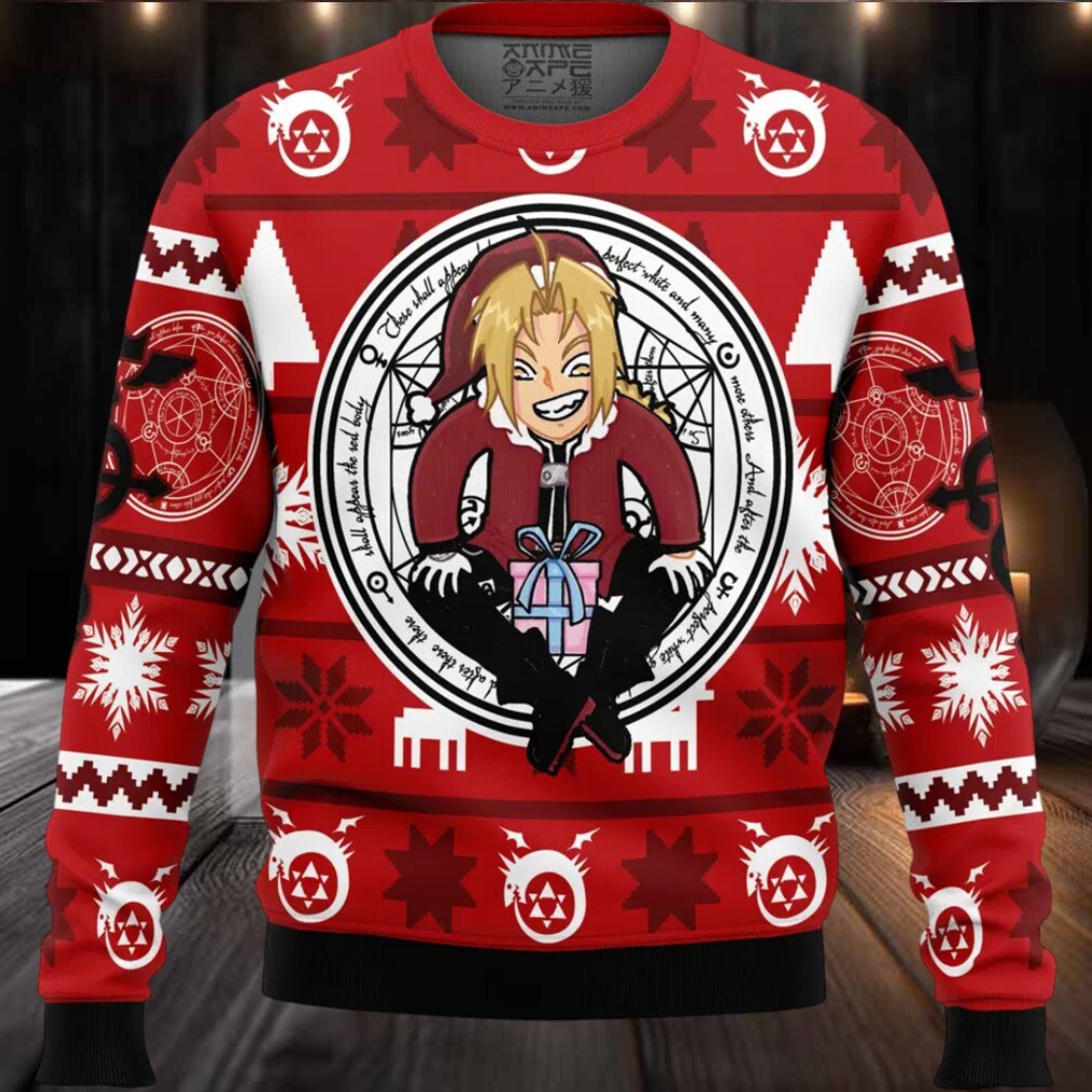 Edward Elric Fullmetal Alchemist Ugly Christmas Sweater Edward Elric Fullmetal Alchemist Ugly Christmas Sweater