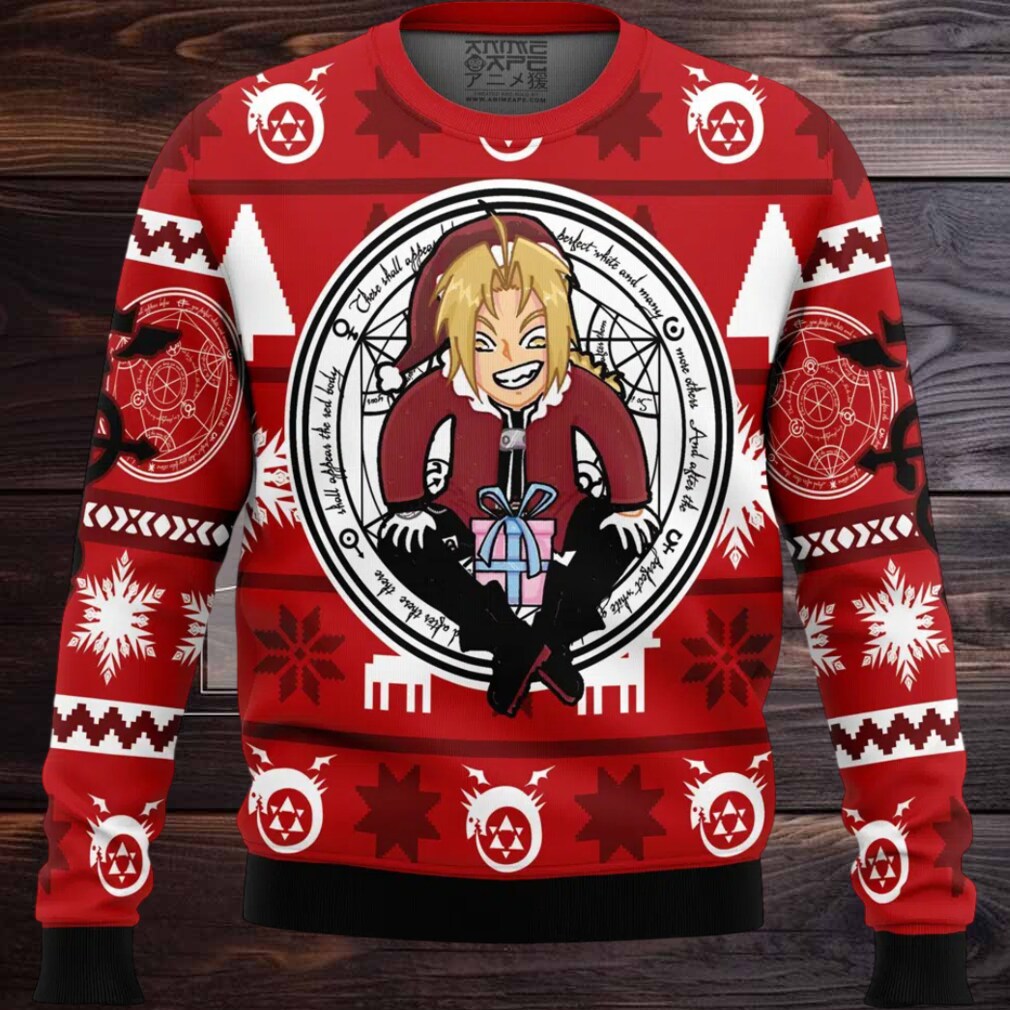 Edward Elric Fullmetal Alchemist Ugly Christmas Sweater Edward Elric Fullmetal Alchemist Ugly Christmas Sweater