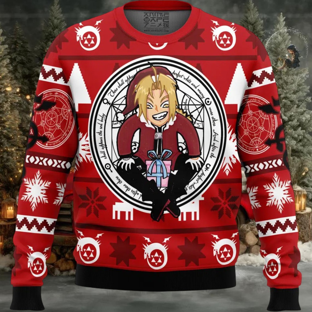 Edward Elric Fullmetal Alchemist Ugly Christmas Sweater Edward Elric Fullmetal Alchemist Ugly Christmas Sweater