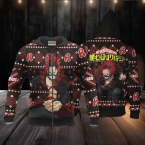 Eijirou Kirishima Ugly Christmas Sweater Anime My Hero Academia Manga 2k50 Fan Gift Stylist Unisex Cartoon 3d Hoodi