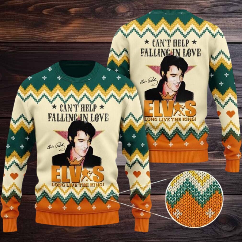 Elvis Presley Blue Christmas Tribute Black Ugly Christmas Sweater Elvis Presley Blue Christmas Tribute Black Ugly Christmas Sweater