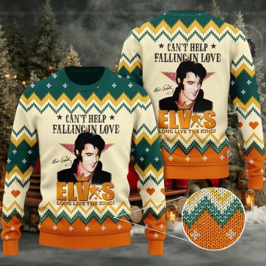 Elvis Presley Blue Christmas Tribute Black Ugly Christmas Sweater Elvis Presley Blue Christmas Tribute Black Ugly Christmas Sweater
