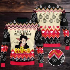Elvis Presley Long Live The King Gift For Fans Can’t Help Falling In Love 2025 Ugly Christmas Sweater Elvis Presley Long Live The King Gift For Fans Can’t Help Falling In Love 2025 Ugly Christmas Sweater