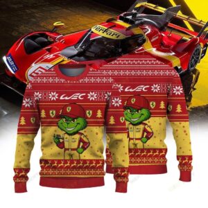 FERRARI AF CORSE II FIAWEC × Grinch Ugly Christmas Sweater