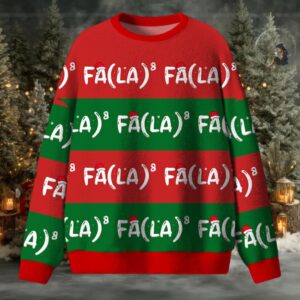 Fa La La La Funny Math Teacher Ugly Fluffy Christmas Sweater