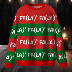 Fa La La La Funny Math Teacher Ugly Fluffy Christmas Sweater