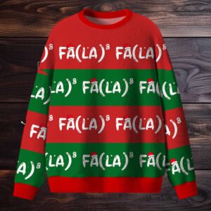 Fa La La La Funny Math Teacher Ugly Fluffy Christmas Sweater