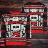 Five Finger Death Punch Big Logo With Santa Hat The Weapons Knitted Black Ugly Christmas Sweater Five Finger Death Punch Big Logo With Santa Hat The Weapons Knitted Black Ugly Christmas Sweater