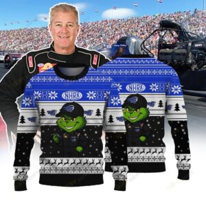 Foley & Lewis Racing × Grinch Top Fuel Ugly Christmas Sweater NHRA