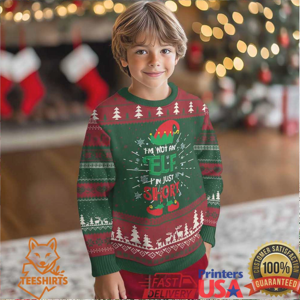 Funny Christmas Elf Ugly Christmas Sweater I’m Not An Elf I’m Just Short Snowflakes Funny Christmas Elf Ugly Christmas Sweater I’m Not An Elf I’m Just Short Snowflakes