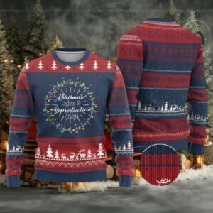 Funny Christmas Lights And Reproductive Rights Ugly Christmas Sweater Led Light
