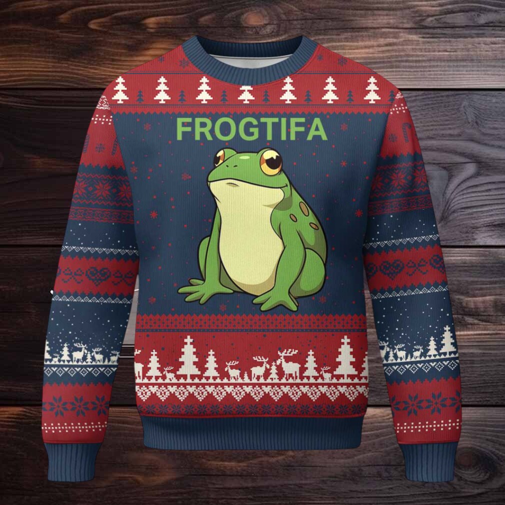 Funny Frogtifa Ugly Christmas Sweater Resist Frog Protest Against Fascism Funny Frogtifa Ugly Christmas Sweater Resist Frog Protest Against Fascism