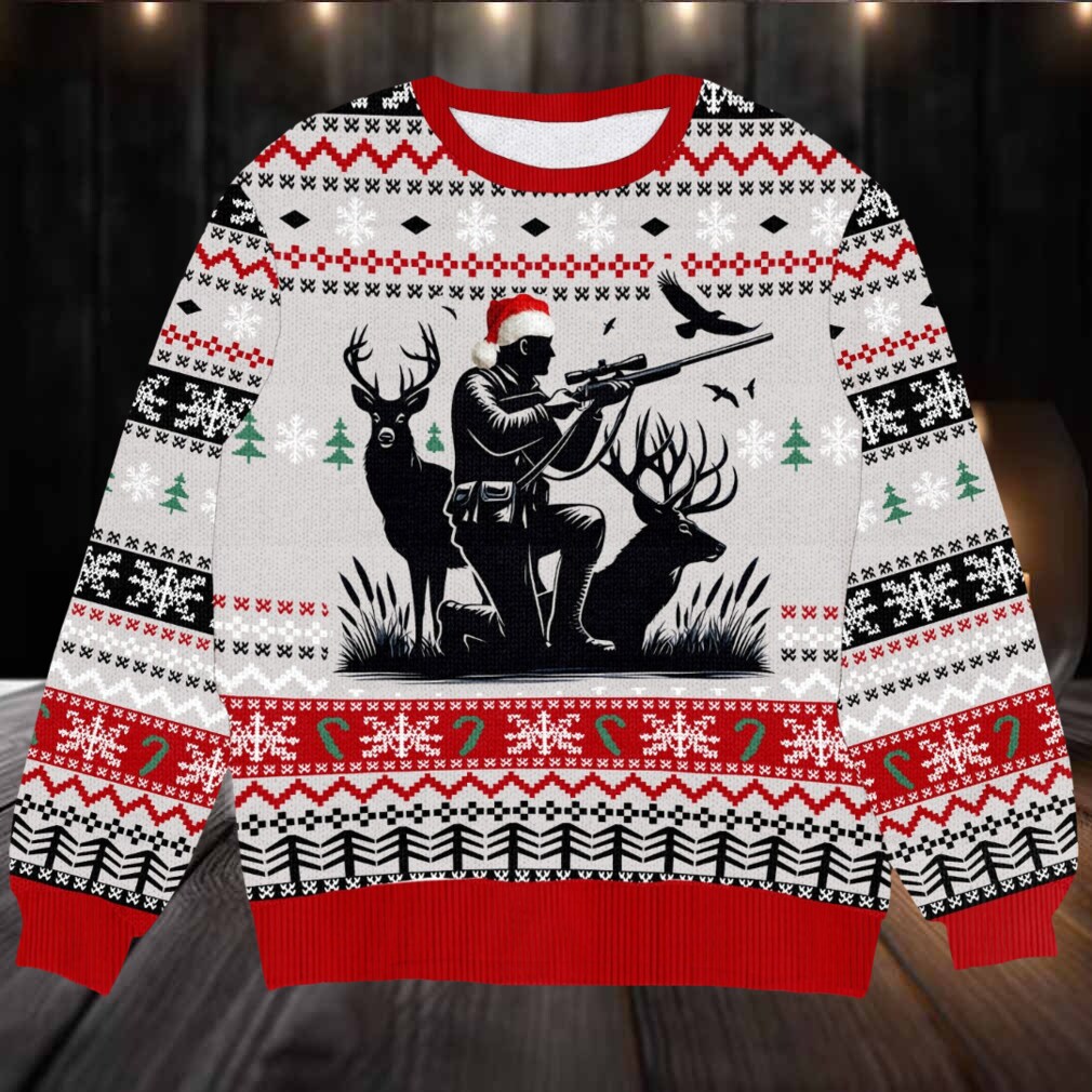 Funny Hunting Ugly Christmas Sweater – Perfect Gift for Hunters & Outdoorsmen, Deer Holiday Knit Funny Hunting Ugly Christmas Sweater – Perfect Gift for Hunters & Outdoorsmen, Deer Holiday Knit