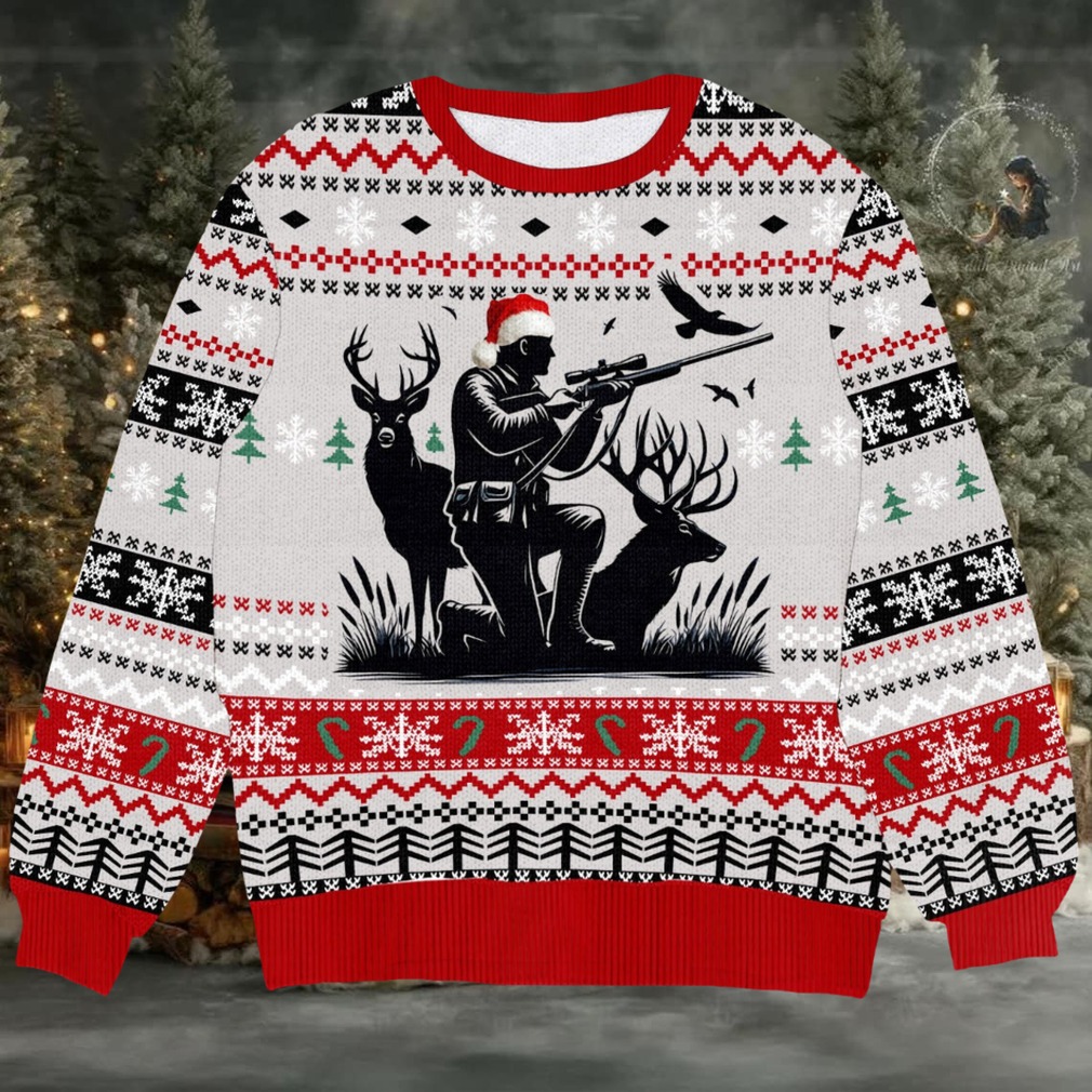 Funny Hunting Ugly Christmas Sweater – Perfect Gift for Hunters & Outdoorsmen, Deer Holiday Knit Funny Hunting Ugly Christmas Sweater – Perfect Gift for Hunters & Outdoorsmen, Deer Holiday Knit