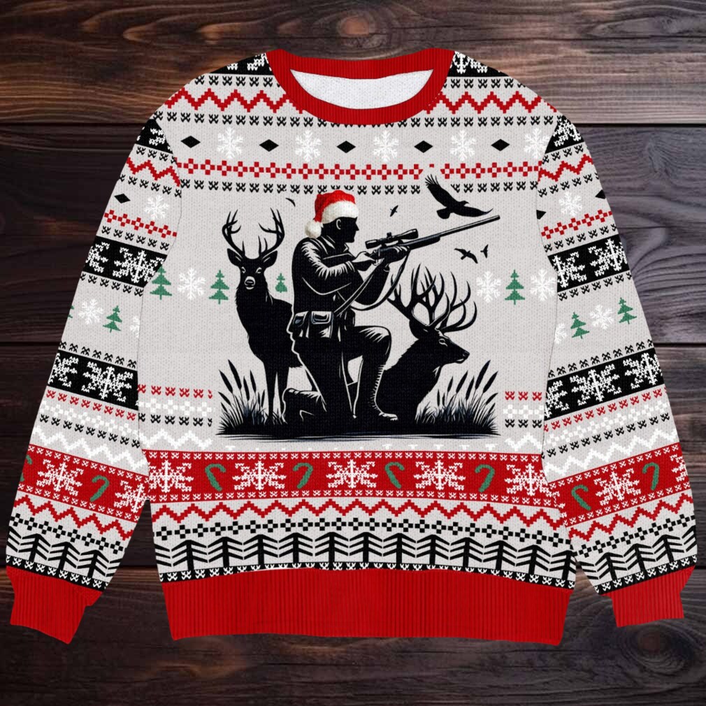 Funny Hunting Ugly Christmas Sweater – Perfect Gift for Hunters & Outdoorsmen, Deer Holiday Knit Funny Hunting Ugly Christmas Sweater – Perfect Gift for Hunters & Outdoorsmen, Deer Holiday Knit