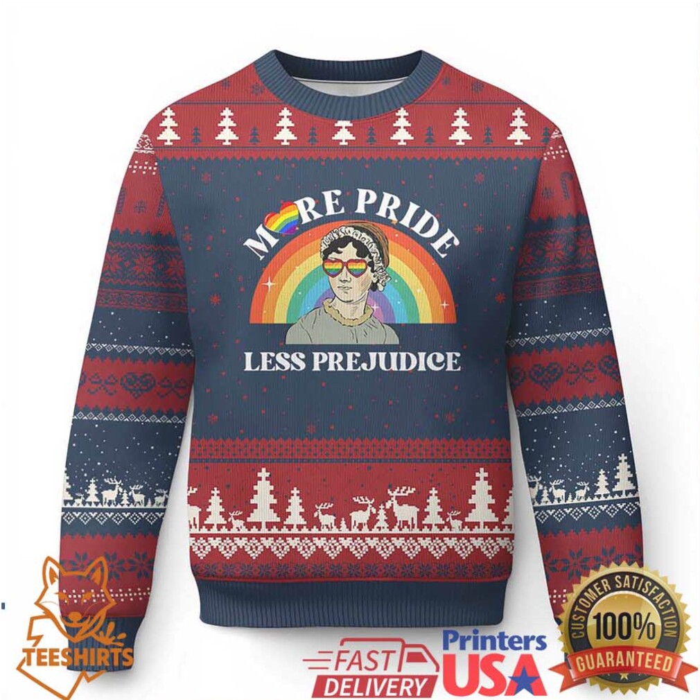 Gay Pride Ugly Christmas Sweater More Pride Less Prejudice LGBT Pride Month Gay Pride Ugly Christmas Sweater More Pride Less Prejudice LGBT Pride Month