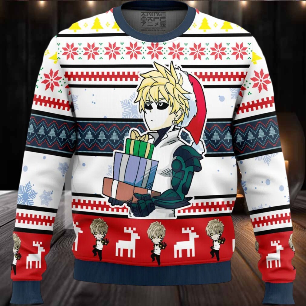 Genos One Punch Man Ugly Christmas Sweater Genos One Punch Man Ugly Christmas Sweater