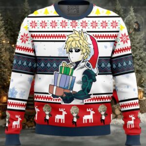 Genos One Punch Man Ugly Christmas Sweater