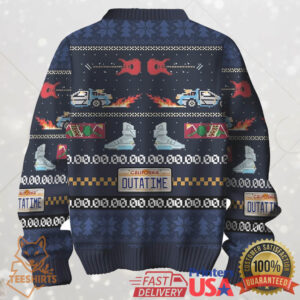Get Back in Time For Christmas Back to the Future Ugly Christmas Sweater