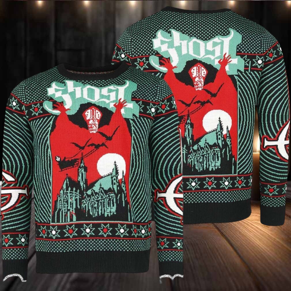 Ghost Band Bravado Nameless Ghouls Papa Emeritus Knitted Ugly Christmas Sweater Ghost Band Bravado Nameless Ghouls Papa Emeritus Knitted Ugly Christmas Sweater