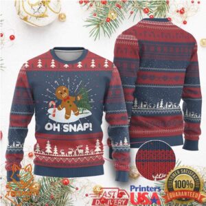 Gingerbread Ugly Christmas Sweater Oh Snap Funny Christmas Cookie Baking Squad