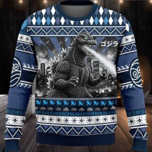 Godzilla Kaiju Christmas Ugly Sweater