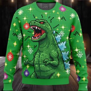 Godzilla Tree Christmas Ugly Sweater