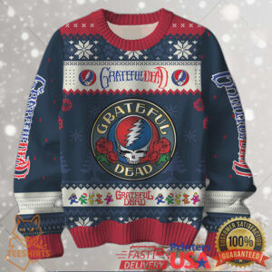 Grateful Dead 50th Anniversary 1965 2025 Thank You For The Memories Ugly Christmas Sweater