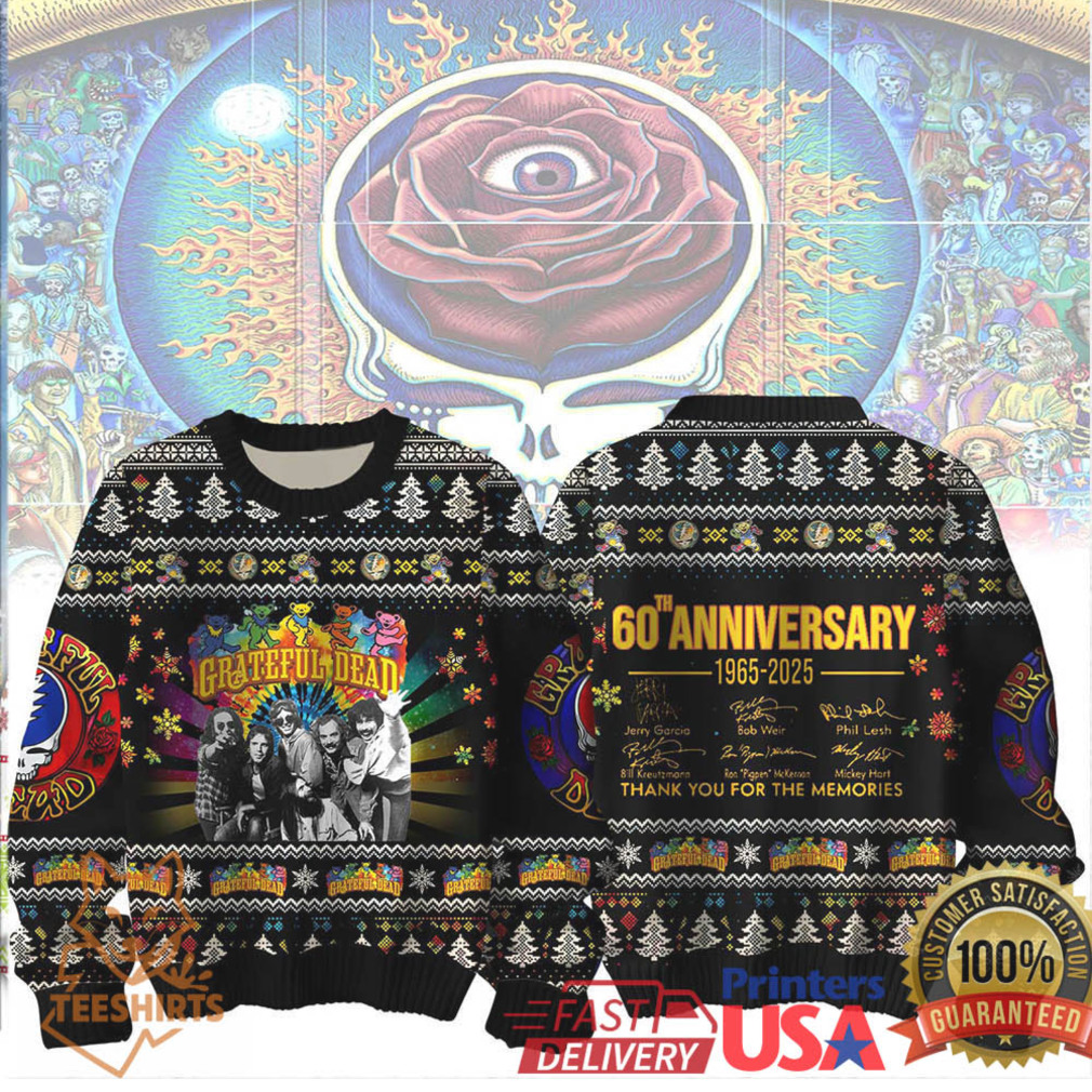Grateful Dead 60Th Anniversary Christmas Ugly Sweater 2025 Grateful Dead 60Th Anniversary Christmas Ugly Sweater 2025