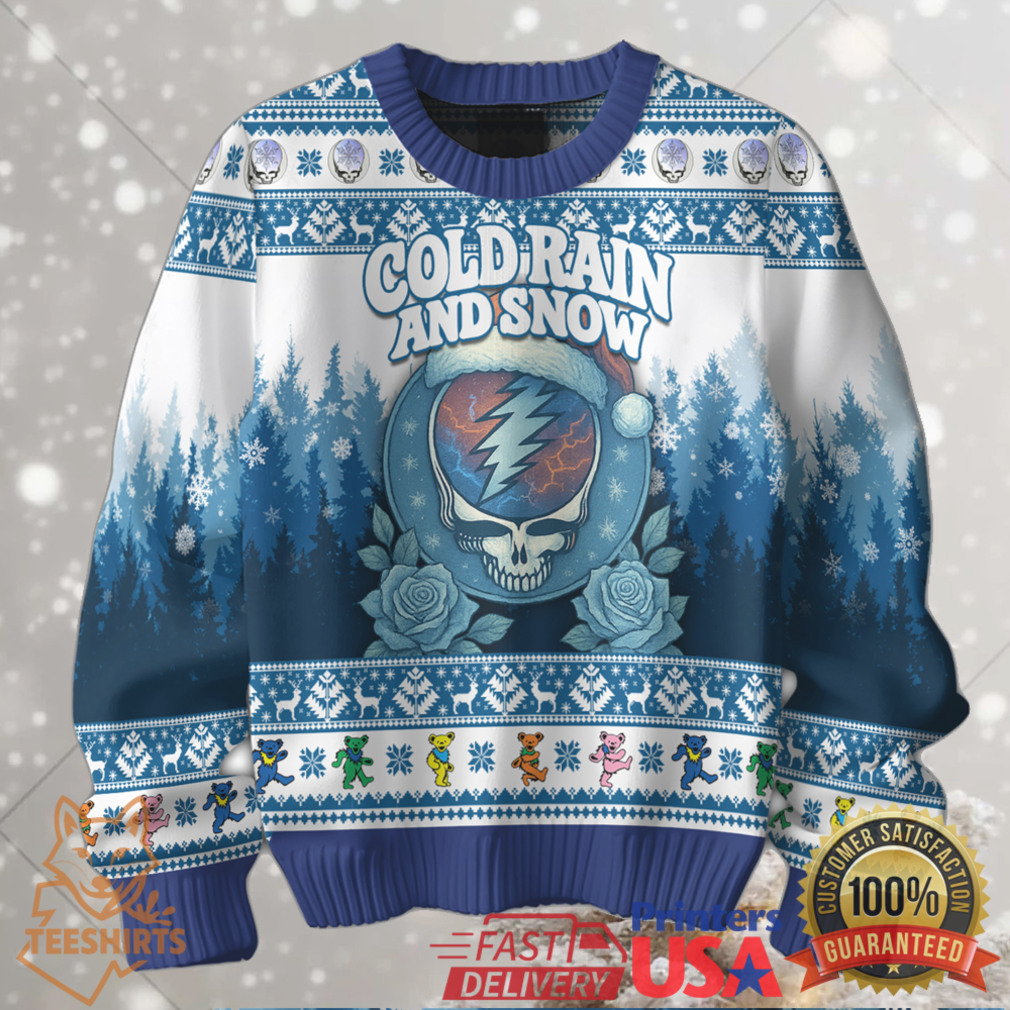 Grateful Dead Cold Rain and Snow Ugly Christmas Sweater Grateful Dead Cold Rain and Snow Ugly Christmas Sweater