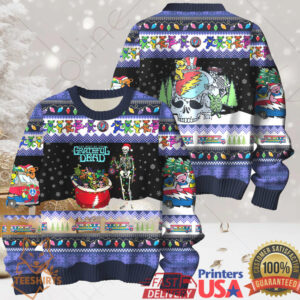 Grateful Dead Dancing Bears Ugly Christmas Sweater