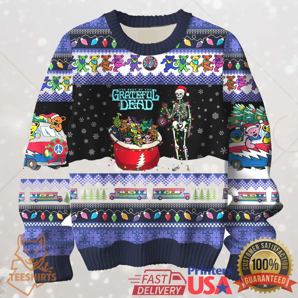 Grateful Dead Dancing Bears Ugly Christmas Sweater Grateful Dead Dancing Bears Ugly Christmas Sweater